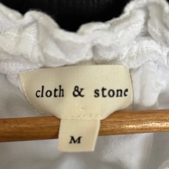 Cloth and Stone White Ruffle Sleeve Dress - Picture 3 of 5